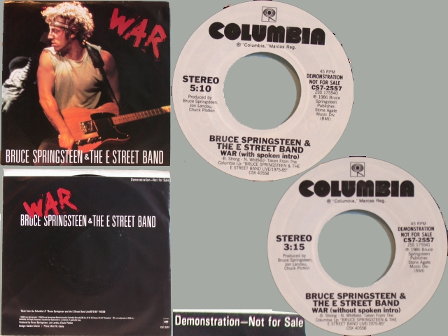 Bruce Springsteen - WAR (INTRO / NO INTRO)